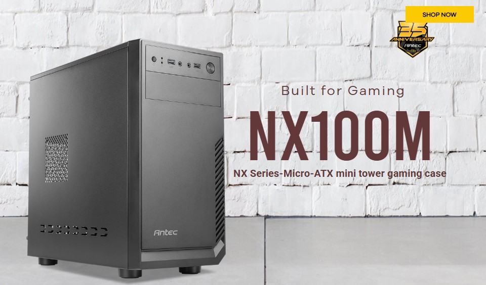 (LS)Antec NX100M mATX Business Office Case +  True 450w Continuos PSU. 1x 5.25' ODD, USB3.0 x 1,USB2.0 x 1. 1x 80mm Fan. 8PIN EPS, 2x PCIE. TAC 2.0.