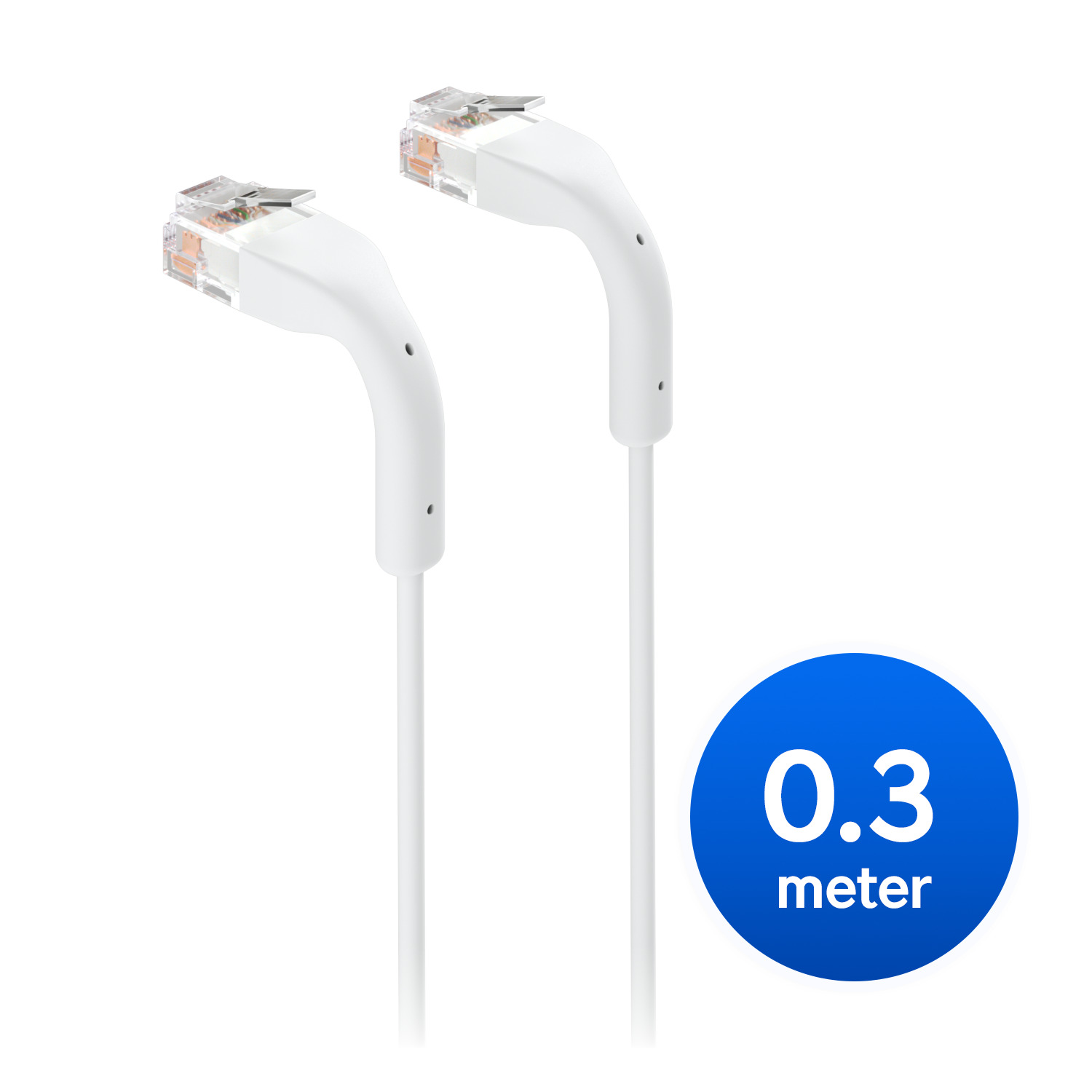 Ubiquiti UniFi Patch Cable, Length 0.3m, White, Ultra-Thin Patch Cable With GbE Support And Flexible, Bendable Boots For Enhanced Installati.