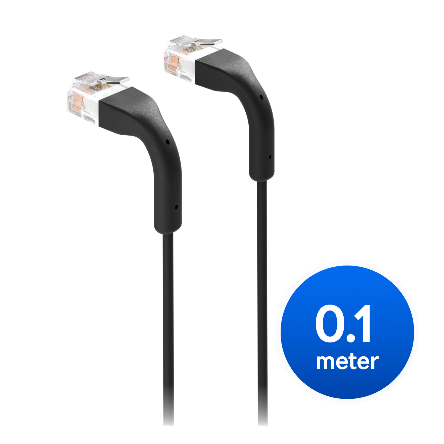 UniFi Patch Cable 8m Black, Both End Bendable to 90 Degree, RJ45 Ethernet Cable, Cat6, Ultra-Thin 3mm Diameter U-Cable-Patch-8M-RJ45-BK