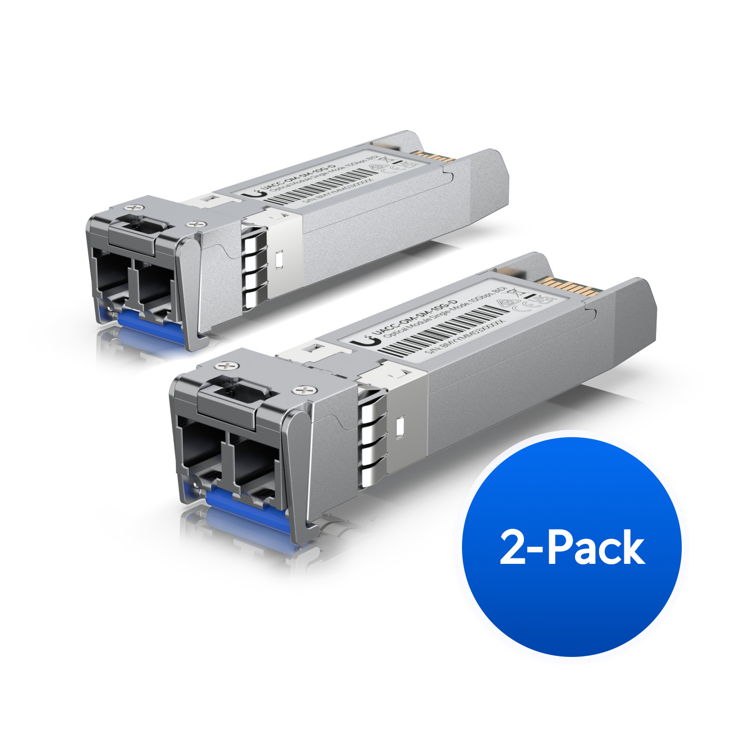 Ubiquiti UniFi 2 Pack ( OriginalUI Pack), 10 Gbps Single-Mode Optical Module,Single-mode, Fiber Transceiver, Duplex LC Connect, Up to 10 km
