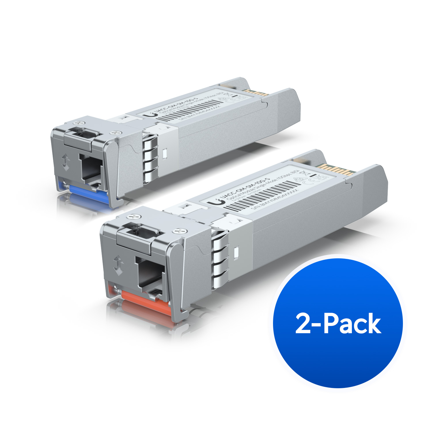 Ubiquiti UFiber SFP+ Single-Mode Module, 10G BiDi,  2 Pack, Same 10 Gbps Speed, Less Cable Required (Single Strand, LC Connector)