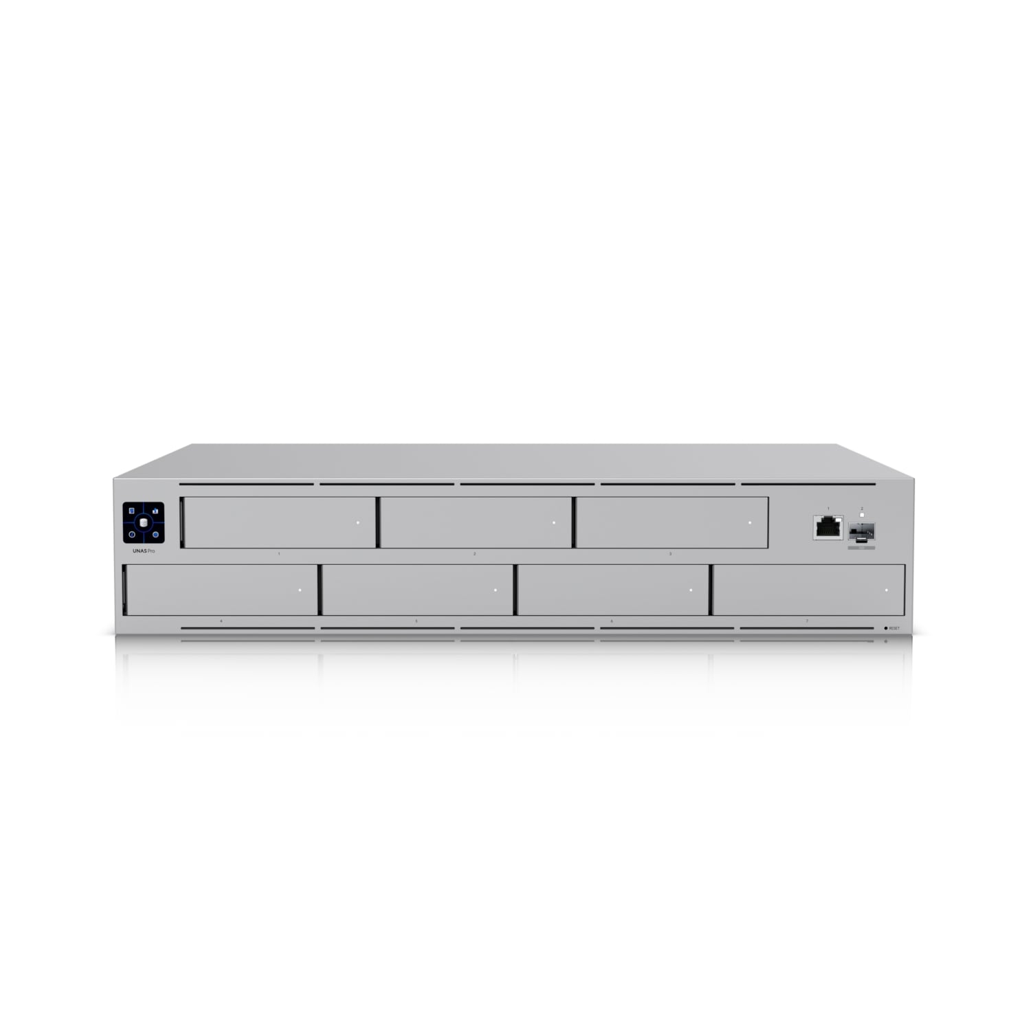 Ubiquiti UNAS Pro 2U Rack-mount NAS, (7) 2.5/3.5' Drive Bays &10 Gbps Performance Designed For Large-scale File Storage & Sharing