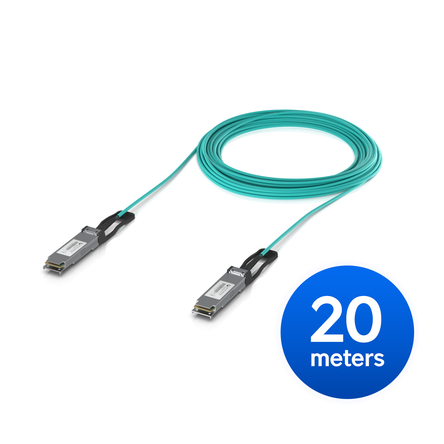 Ubiquiti  100G Long-Range Direct Attach Cable,20M, Long-Range QSFP28 Direct Attach Cable With 100 Gbps Max Data Rate.