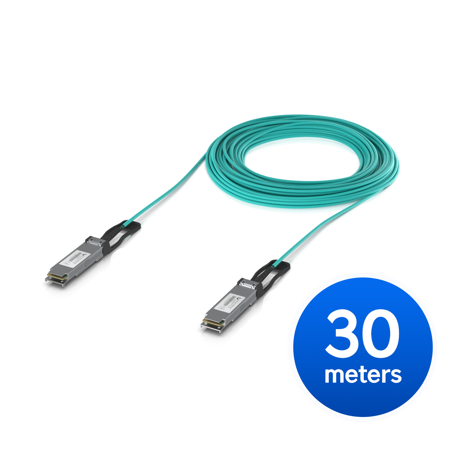 Ubiquiti 100G Long-Range Direct Attach Cable,30M, Long-Range QSFP28 Direct Attach Cable With 100 Gbps Max Data Rate.