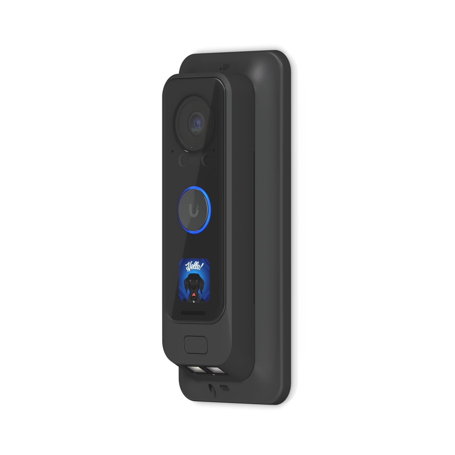 Ubiquiti G4 Doorbell Pro PoE Gang Box Mount, Black,Secure, Flat/ 25° Angled Wedge Angled Mounting Plate, Compatible NHU-UVC-G4-DBELL-POE