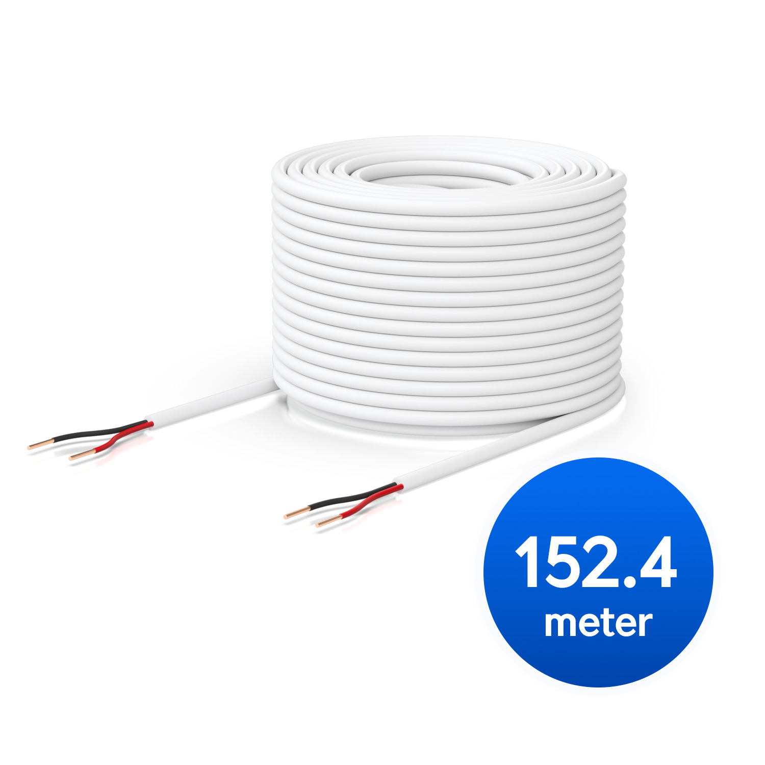 Ubiquiti Door Lock Relay Cable, 500-foot (152.4 m) Spool of One Pair, Low-voltage Cable, Solid bare coppe , 36V DC, White