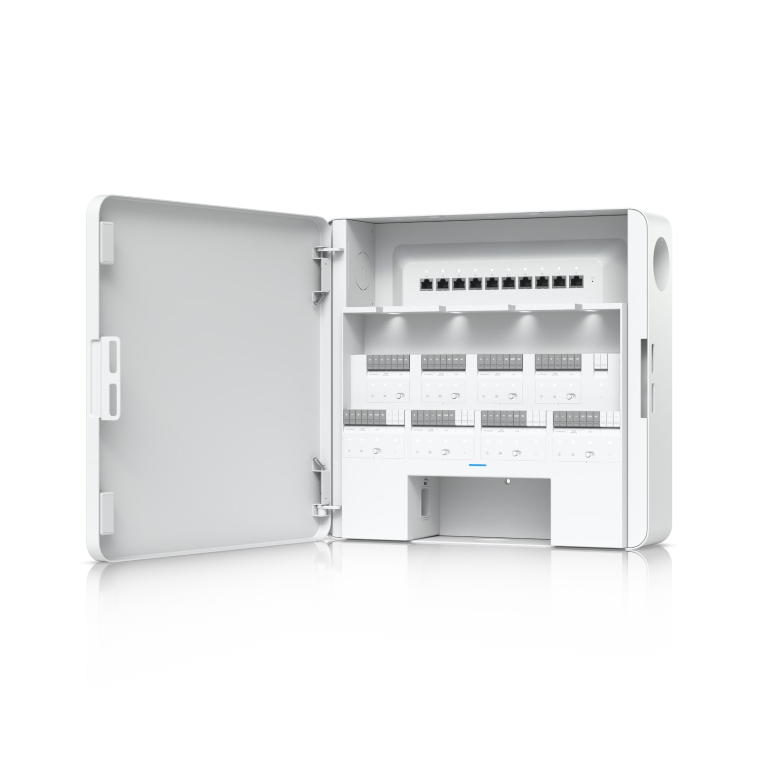 Ubiquiti Enterprise Access Hub, With Entry And Exit Control to Eight Doors, Battery Backup Support,(8) Lock terminals (12V or Dry)