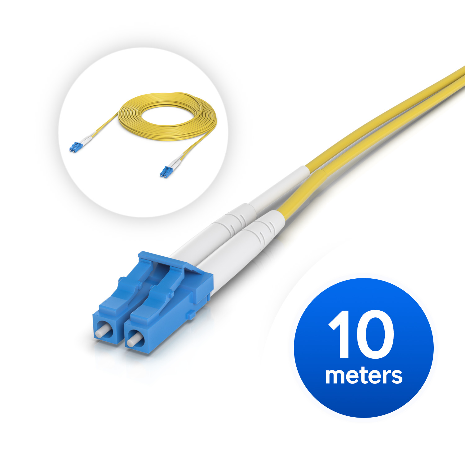 Ubiquiti OS2 Duplex LC UPC Fiber Patch Cable, Length 10M, Lightweight Fiber Patch Cable For Up To 100G Connections,