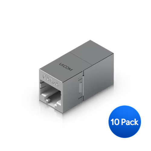 Ubiquiti RJ45 Inline Coupler Indoor, 10-Pack, Compact, Inline RJ45 Coupler With Shielding For Ethernet Cable Extension.