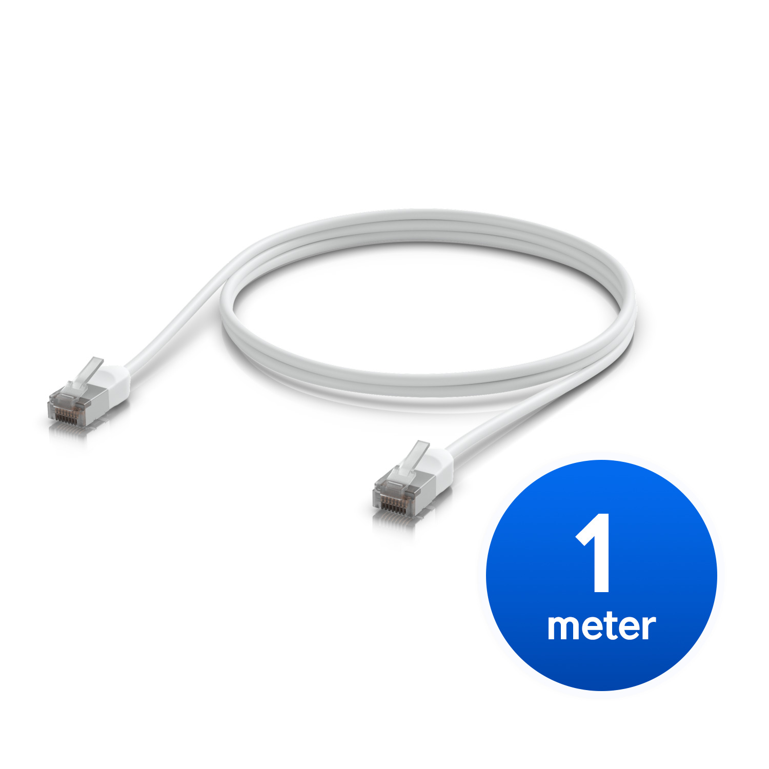 Ubiquiti UniFi Premium Patch Cable Outdoor, 1M, White, Ultra-thin, Rugged, Shielded Patch, Designed &Optimized, For 10 GbE Networking,