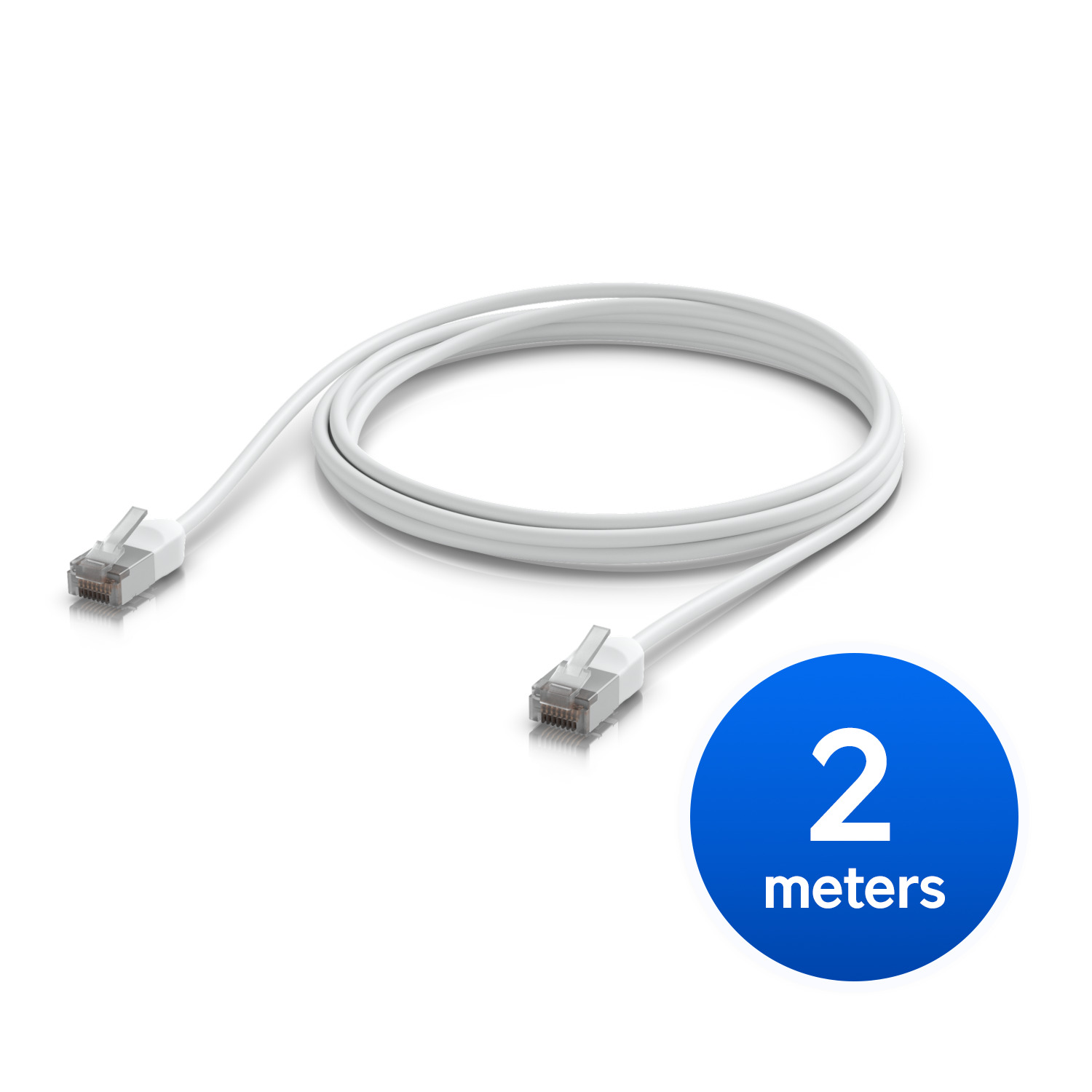 Ubiquiti UniFi Premium Patch Cable Outdoor, 2M, White, Ultra-thin, Rugged, Shielded Patch, Designed &Optimized, For 10 GbE Networking.