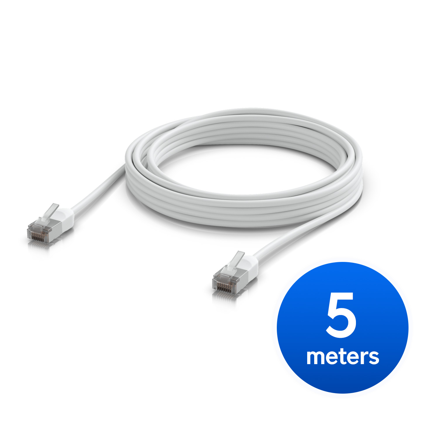 Ubiquiti UniFi Premium Patch Cable Outdoor, 5M, White, Ultra-thin, Rugged, Shielded Patch, Designed &Optimized, For 10 GbE Networking,