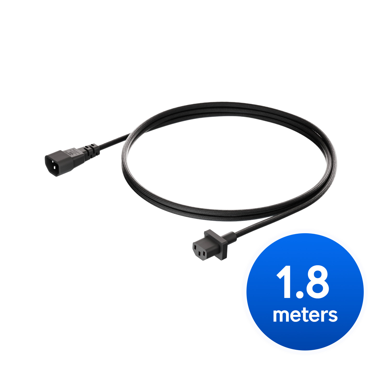 Ubiquiti C13-C14 Power Cable, C13 To C14 Braided Power Cable, 1.8 m, 10A/250V.