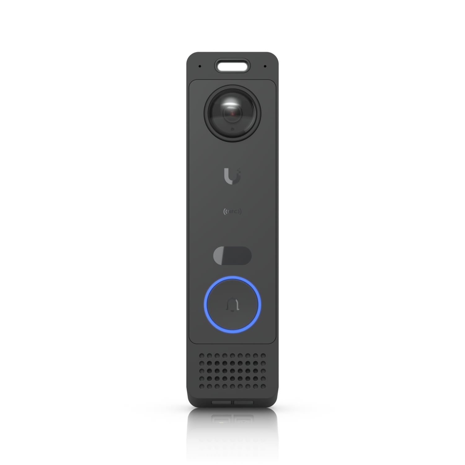 Ubiquiti G6 Entry, All-Weather, PoE+ Doorbell, Enhanced AI Detections, Two-Way Audio, Secondary Package Camera, Integrated Access Reader Capabilities.