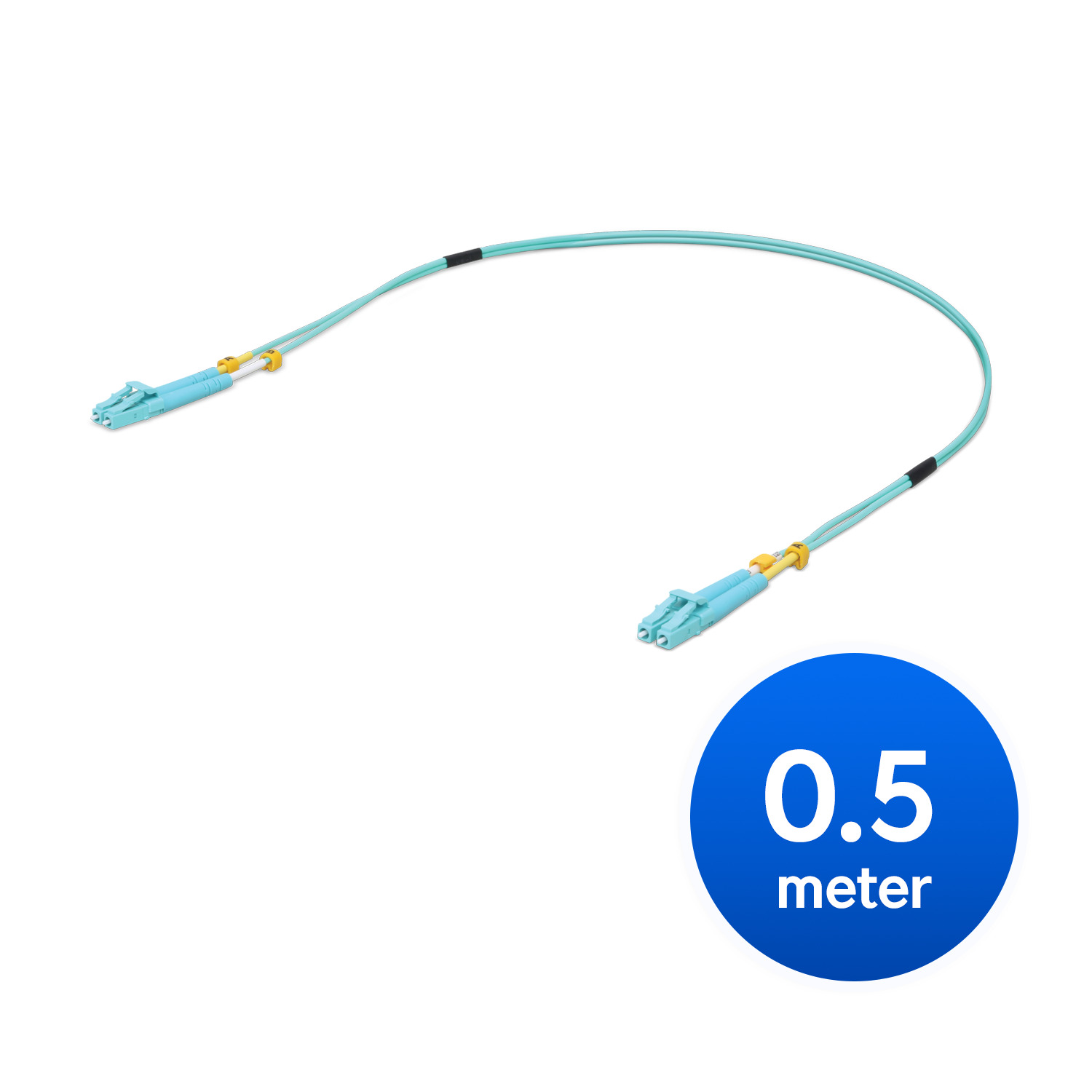 Ubiquiti MultiMode 10 Gbps OM3 Duplex LC Cable, 0.5m Length, Single Unit,10 Gbps Throughput, LC-LC Connector,