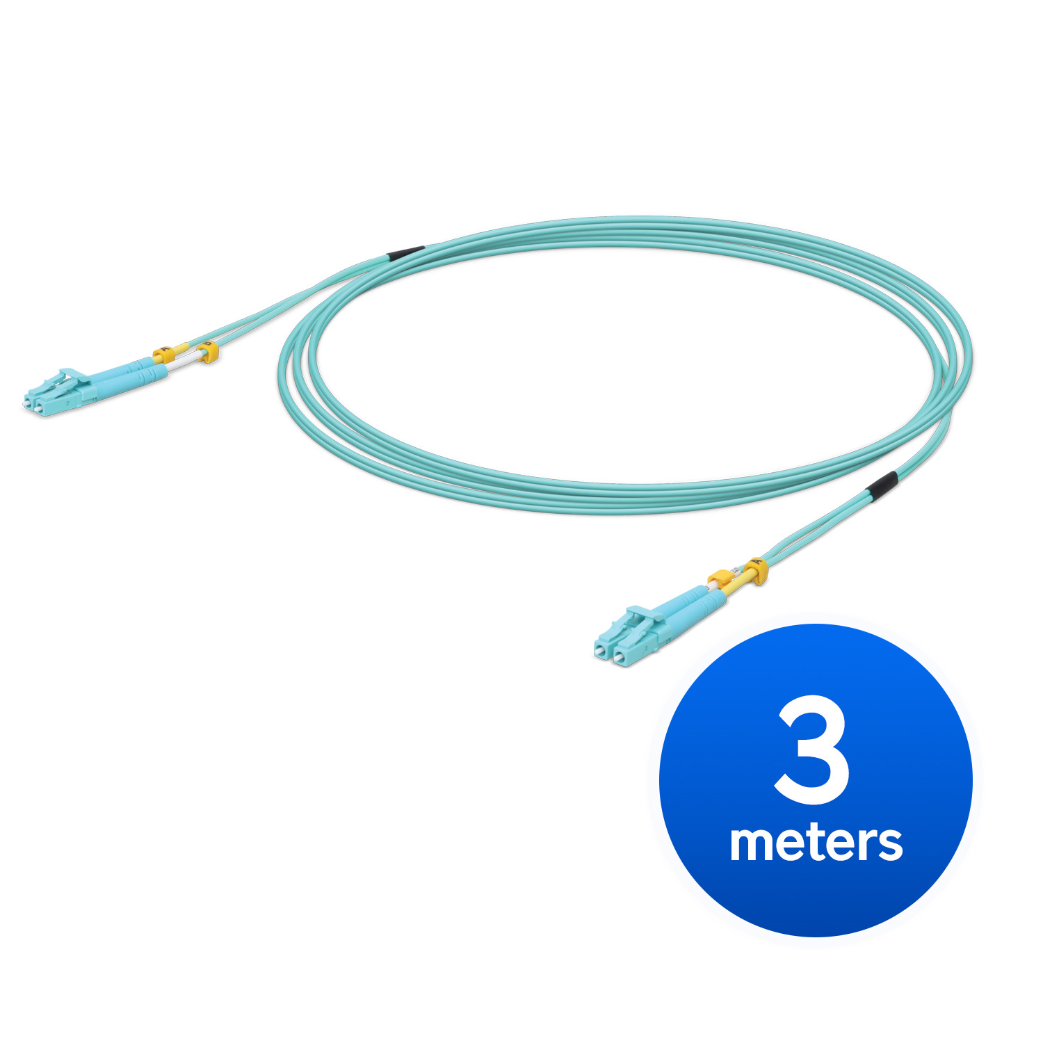 Ubiquiti MultiMode 10 Gbps OM3 Duplex LC Cable, 3m Length, Single Unit,10 Gbps Throughput, LC-LC Connector,