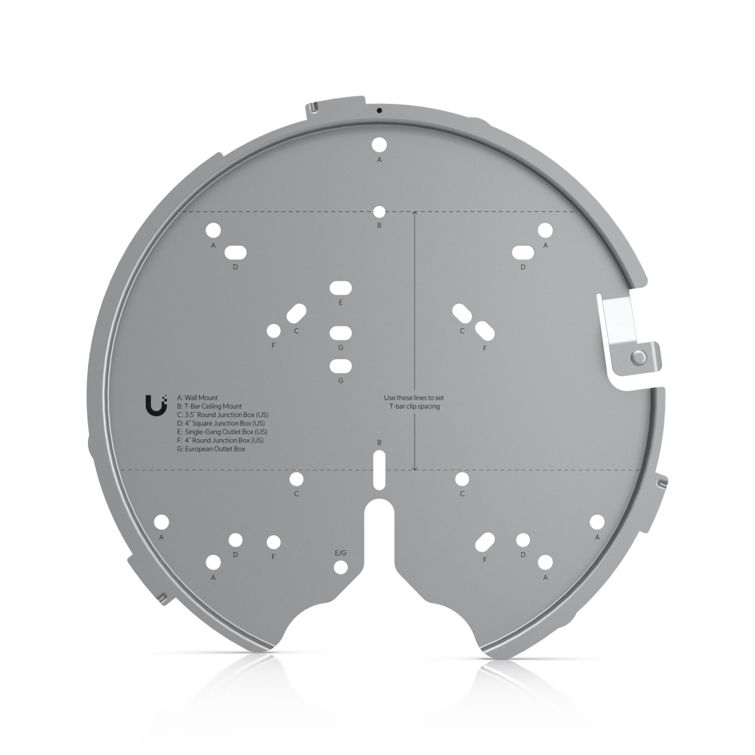 Ubiquiti Versatile Mounting System, For U7 Pro, U6 Enterprise, U6 Pro, U6 Long-Range, AC Pro, AC HD, AC SHD, AC XG,