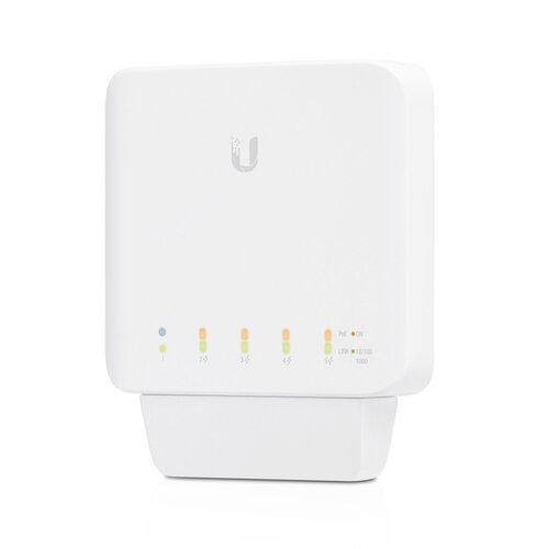 Ubiquiti UniFi USW Flex-Managed,Layer 2 Gigabit Switch with Auto-sensing 802.3af PoE Support,1x PoE In, 4x PoE Out,POE Adapter/ POE++ Does NOT Include