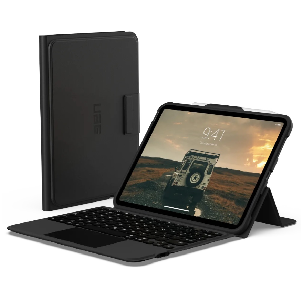 UAG Apple iPad (11') 11th Gen (A16) /iPad 10th Gen (10.9') Bluetooth Keyboard with Trackpad Rugged Case (English)- Black/Ash - 10 Years Warranty