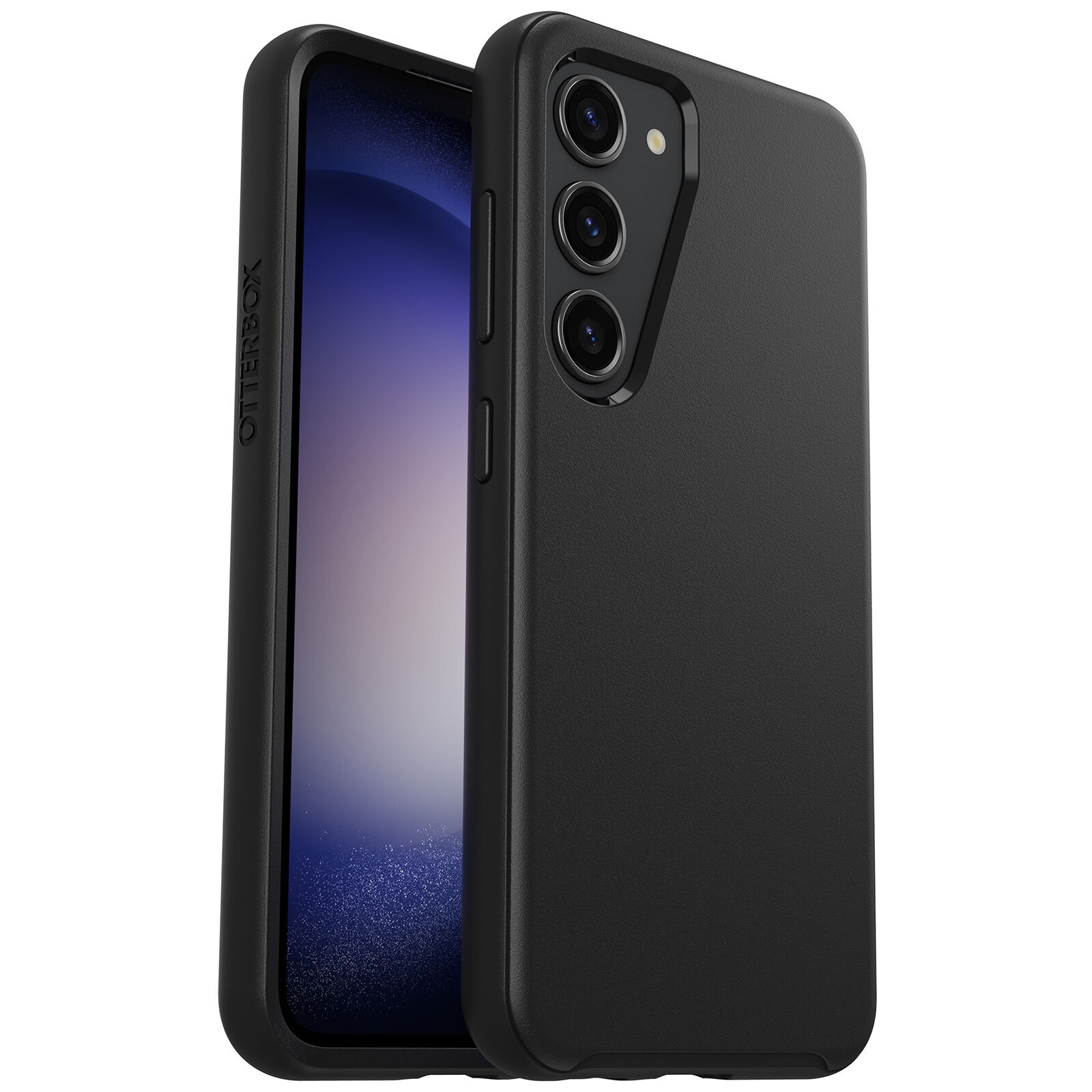 OtterBox Symmetry Samsung Galaxy S23 5G (6.1') Case Black - (77-91135), Antimicrobial, DROP+ 3X Military Standard, Raised Edges, 7 Years Warranty