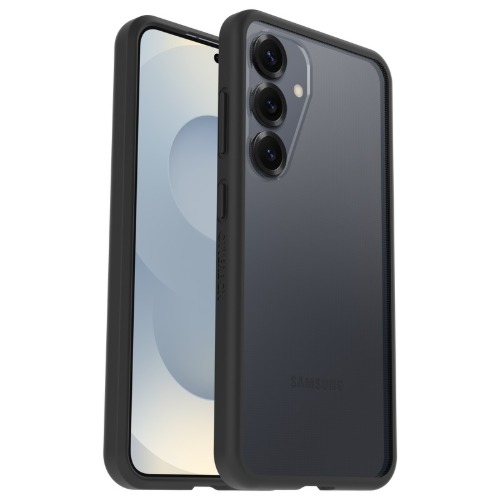 OtterBox React Samsung Galaxy S25 5G (6.2') Case Black Crystal (Clear/Black) - (77-97382),Antimicrobial,DROP+ Military Standard,7 Years Warranty