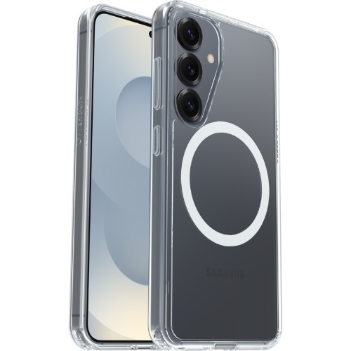 OtterBox Symmetry Clear Magnets Samsung Galaxy S25 5G (6.2') Case Clear - (77-97403), DROP+ 3X Military Standard, Raised Edges, 7 Years Warranty