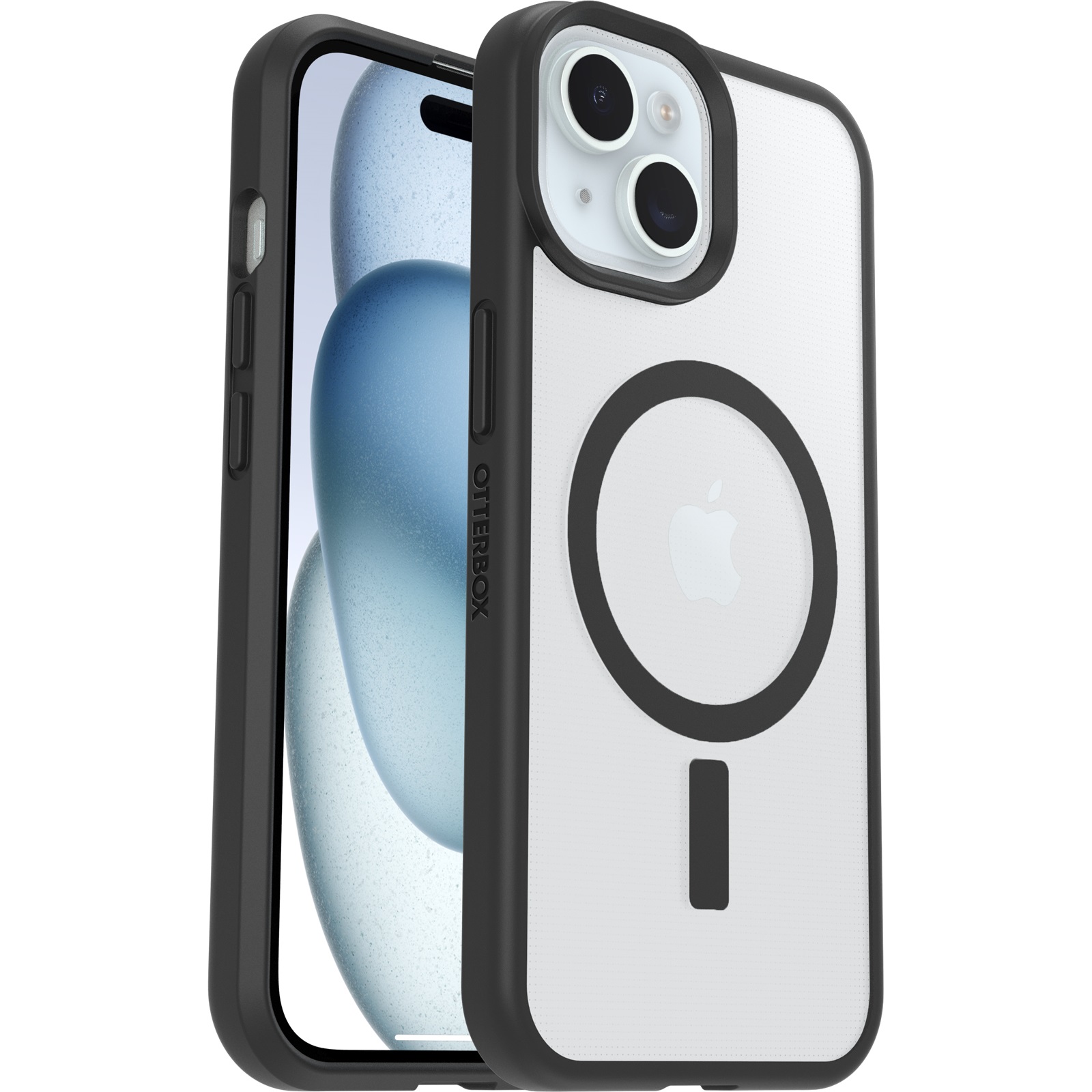 OtterBox React MagSafe Apple iPhone 17e / iPhone 16e / iPhone 15 / iPhone 14 / iPhone 13 (6.1') Case Black Crystal (Clear/Black) ,7 Years Warranty