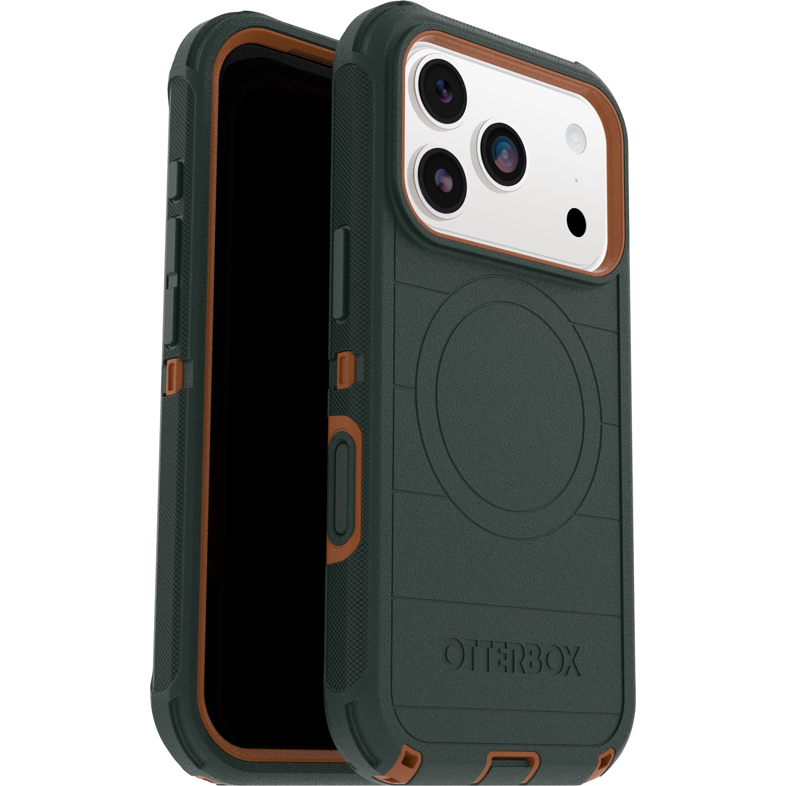 OtterBox Defender Pro MagSafe Apple iPhone 18 Pro / iPhone 17 Pro (6.3') Case Green Intrigue - (77-98388),Camera Control,Raised Edges,7 Years Warranty