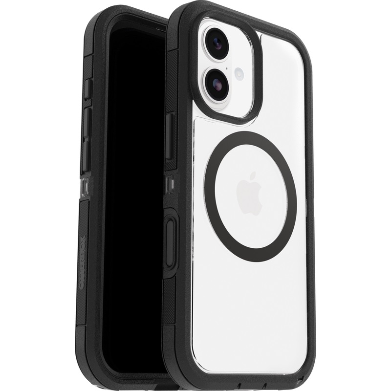 OtterBox Defender  Pro XT  MagSafe Apple iPhone 17 (6.3') Case Dark Side (Clear/Black) - (77-98480), DROP+ 7X Military Standard, 7 Years Warranty