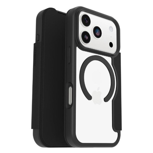 OtterBox React Folio MagSafe Apple iPhone 18 Pro Max /  iPhone 17 Pro Max (6.9') Case Black Crystal (Clear/Black) - (77-98589),7 Years Warranty