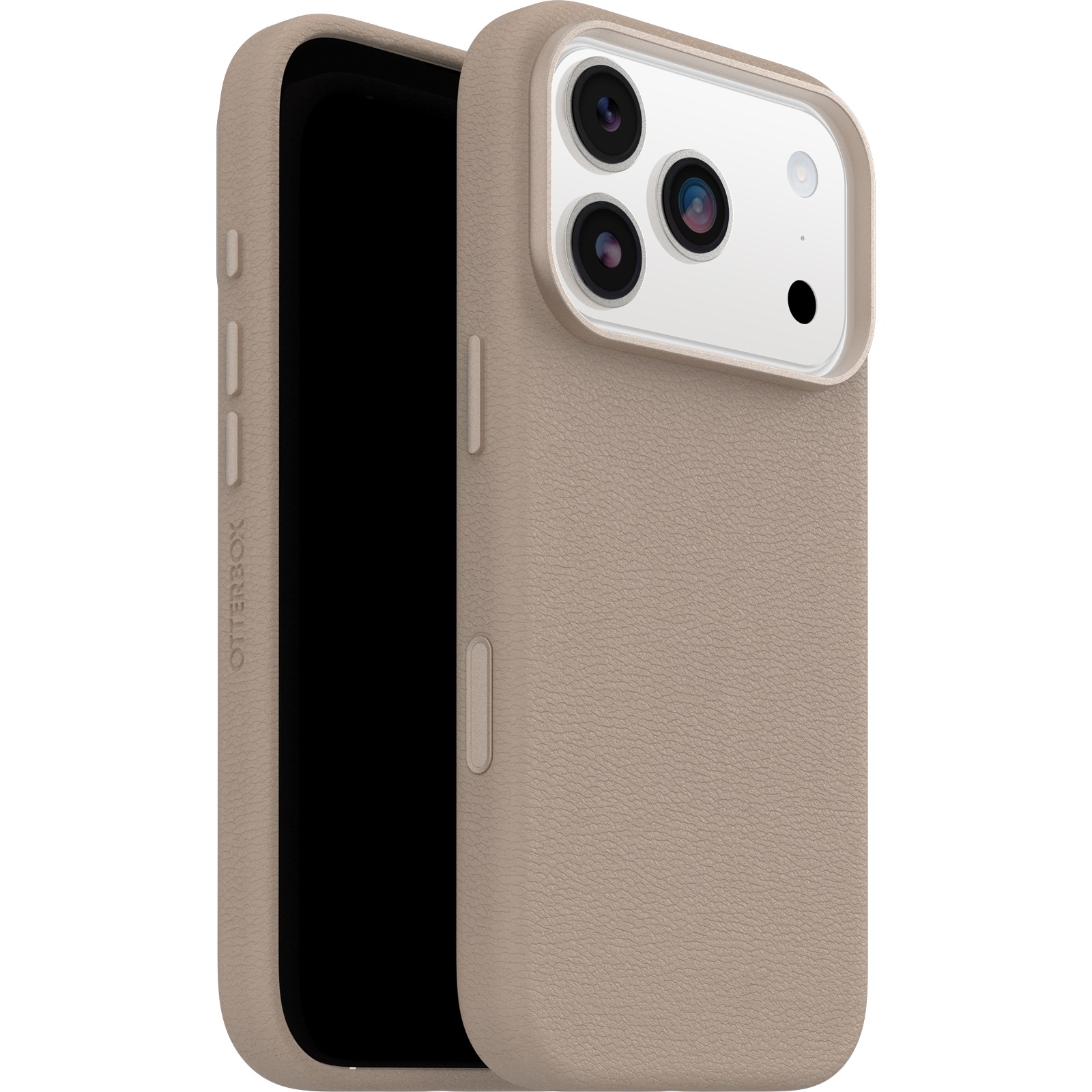 OtterBox Symmetry Cactus Leather MagSafe Apple iPhone 17 Pro (6.3') Grey Comfort (Biege) - (77-99057), DROP+ 3X Military Standard, 7 Years Warranty