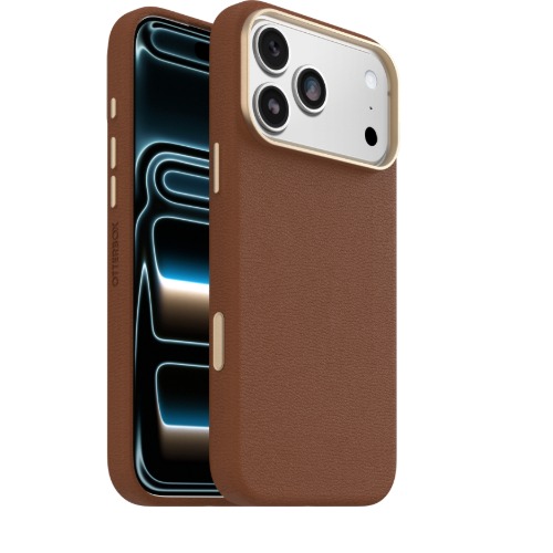 OtterBox Symmetry Cactus Leather MagSafe Apple iPhone 18 Pro Max / iPhone 17 Pro Max (6.9') Desert Saddle (Brown) - (77-99065),7 Years Warranty