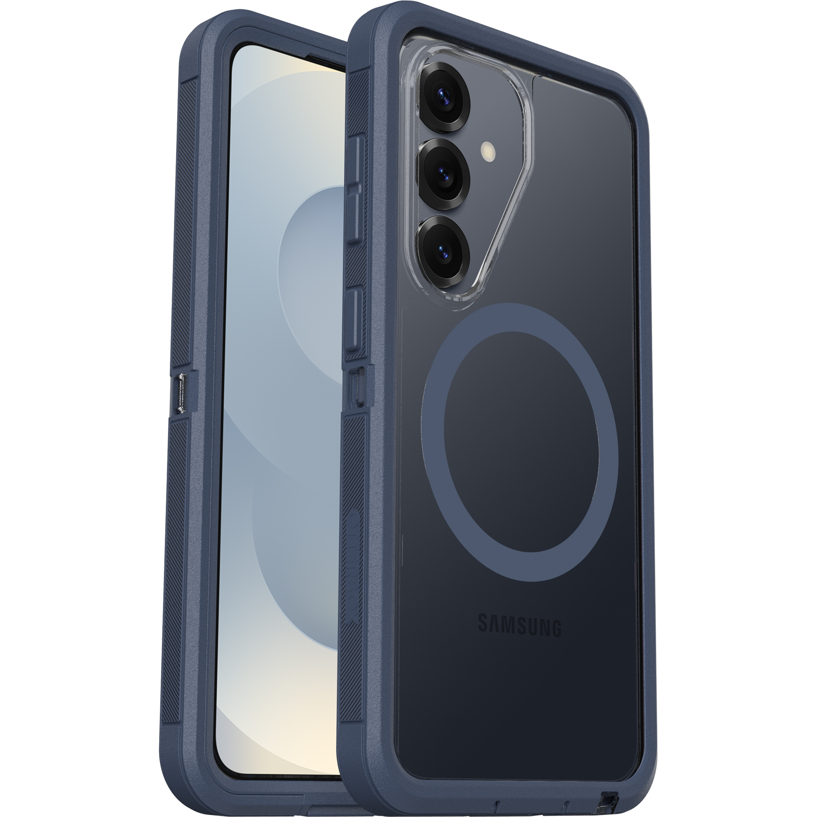 OtterBox Defender Pro XT Clear Samsung Galaxy S26 5G (6.3') Case Mountain Storm (Clear/Blue) - (77-99901), DROP+ 7X Military Standard,7 Years Warranty
