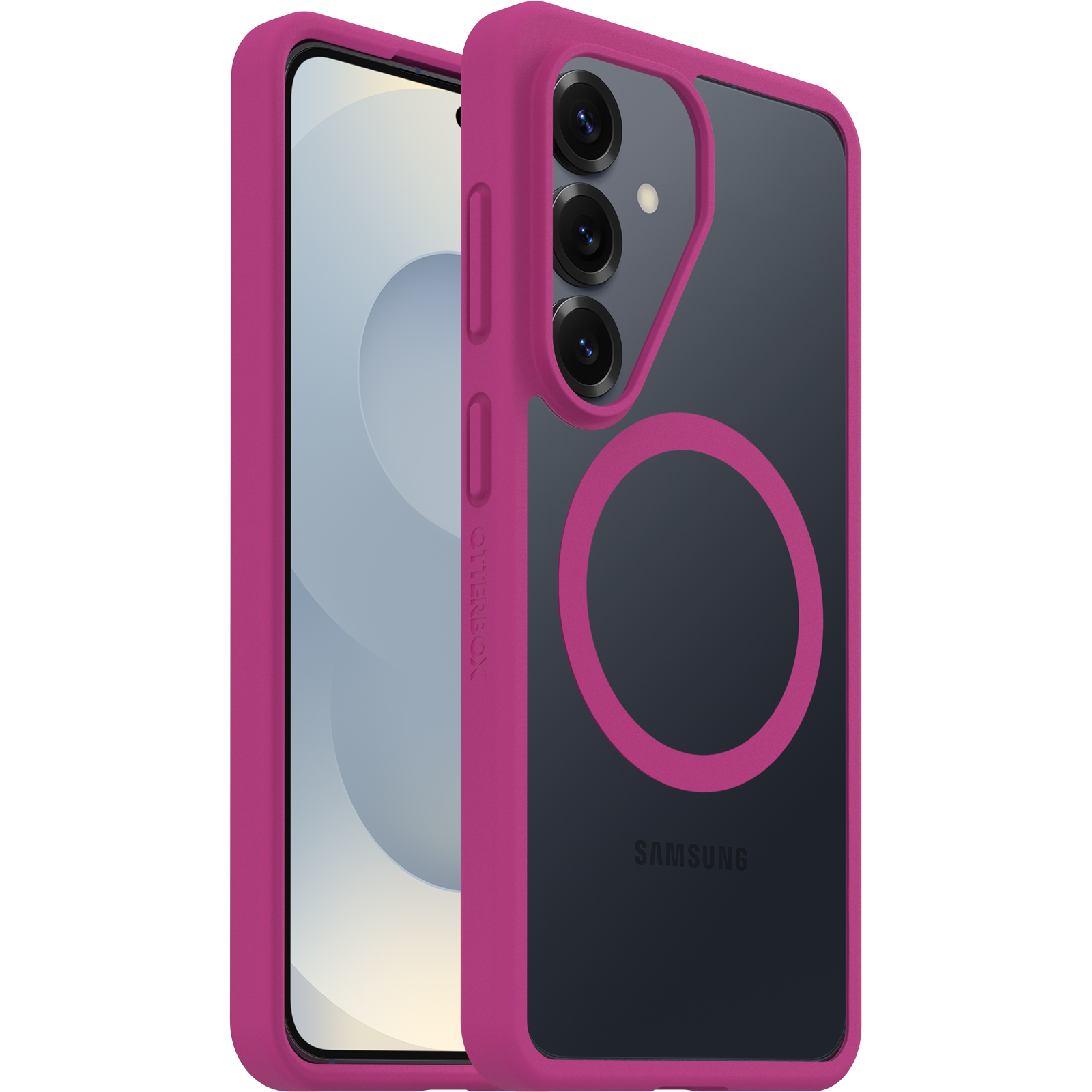 OtterBox React Magnets Samsung Galaxy S26 5G (6.3') Case Rose Crystal (Clear/Pink) - (77-99944),DROP+ Military Standard,Raised Edges,7 Years Warranty