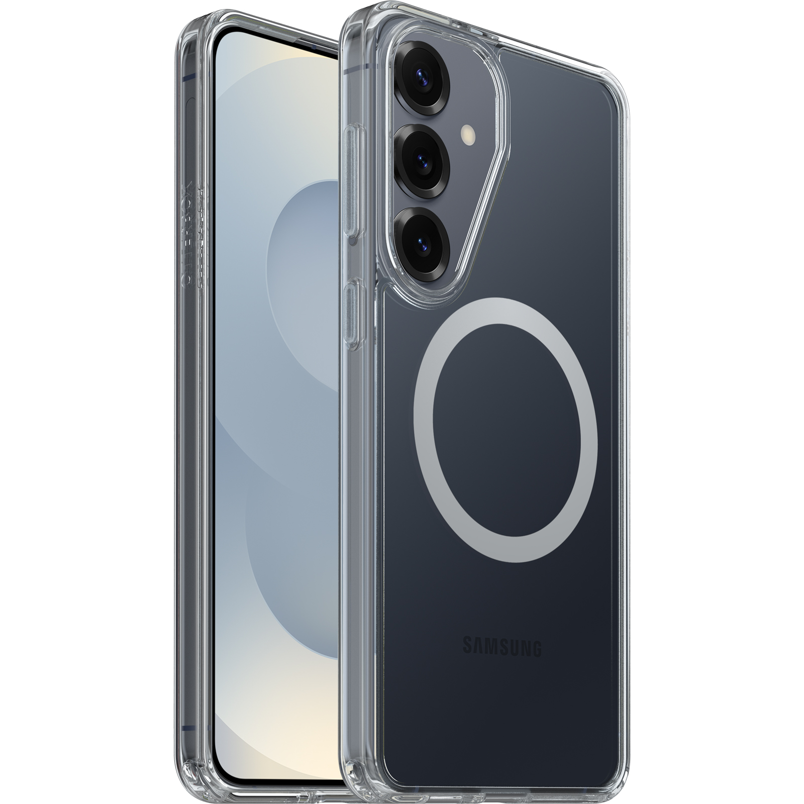 OtterBox Symmetry Clear Magnets Samsung Galaxy S26+ 5G (6.7') Case Clear - (77-99971), DROP+ 3X Military Standard, Raised Edges, 7 Years Warranty
