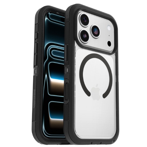 OtterBox Defender Pro XT MagSafe Apple iPhone 18 Pro / iPhone 17 Pro (6.3') Case Dark Side (Clear/Black) - (77-000978),Camera Control,7 Years Warranty
