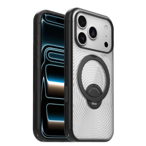 OtterBox Symmetry Stand MagSafe Apple iPhone 18 Pro Max / iPhone 17 Pro Max (6.9') Case (Clear/Black) - (77-001221), Camera Control,7 Years Warranty