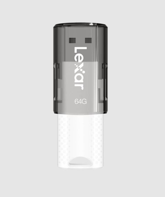 [NR MODEL] Lexar S60 64GB JumpDrive® USB 2.0 Flash Drive provides stylish, high-capacity portable storage, allowing you to easily transfer, store