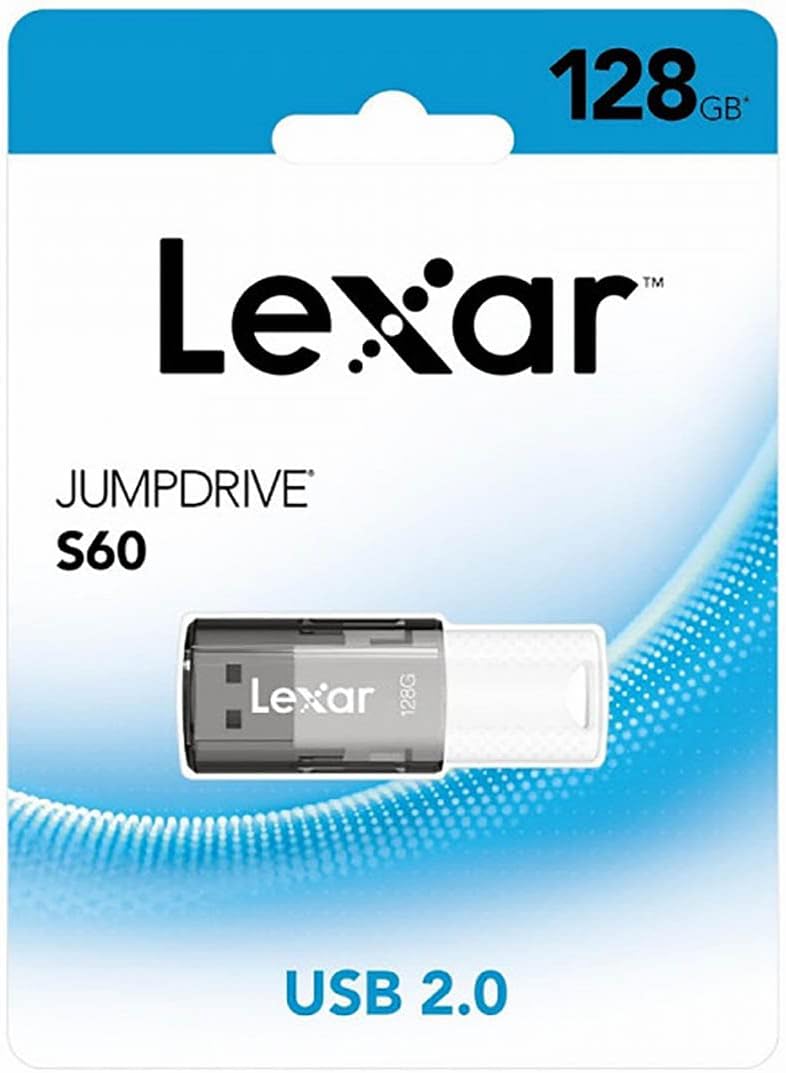 [NR MODEL] Lexar S60 128GB JumpDrive® USB 2.0 Flash Drive provides stylish, high-capacity portable storage, allowing you to easily transfer, store