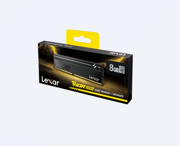 Lexar LD5U08G60C380V-RGS DDR5 UDIMM 8GB 6000 MT/s 1.35V  CL38 THOR G2 HEATSINK OC BLACK INTEL XMP 3.0 & AMD EXPO
