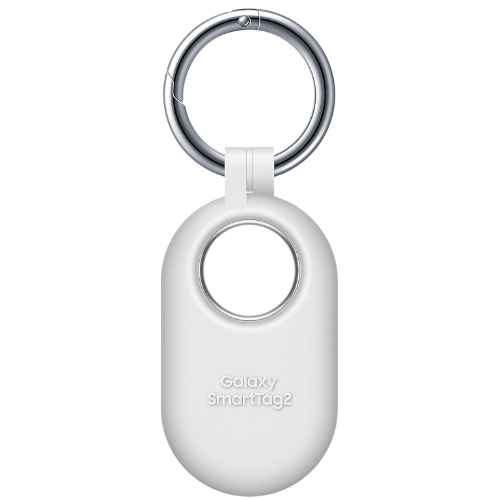 Samsung Galaxy SmartTag 2 Silicon Case - White (EF-PT560CWEGWW),*AU STOCK*, Soft-Touch Protection, Built-in Carabiner Ring, 1 Years Warranty