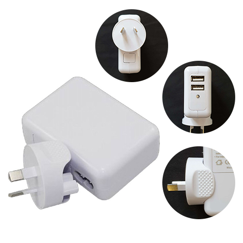 Astrotek USB Travel Wall Charger AU Power Adapter Plug 12W 5V 2.1A 100V-240V 2 Ports White for iPhone Samsung Smartphones & USB Devices