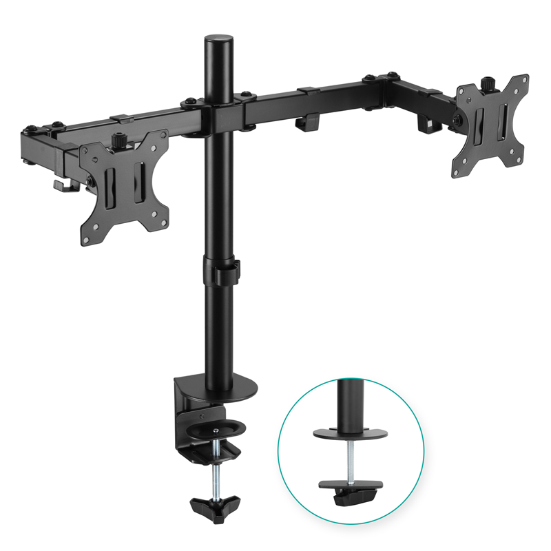 mbeat® activiva ErgoLife Dual Monitor Screen Double Joint Monitor Arm Detachable VESA 360° Rotary Two Mounting Options Net Weight: 4.3kg (LS)
