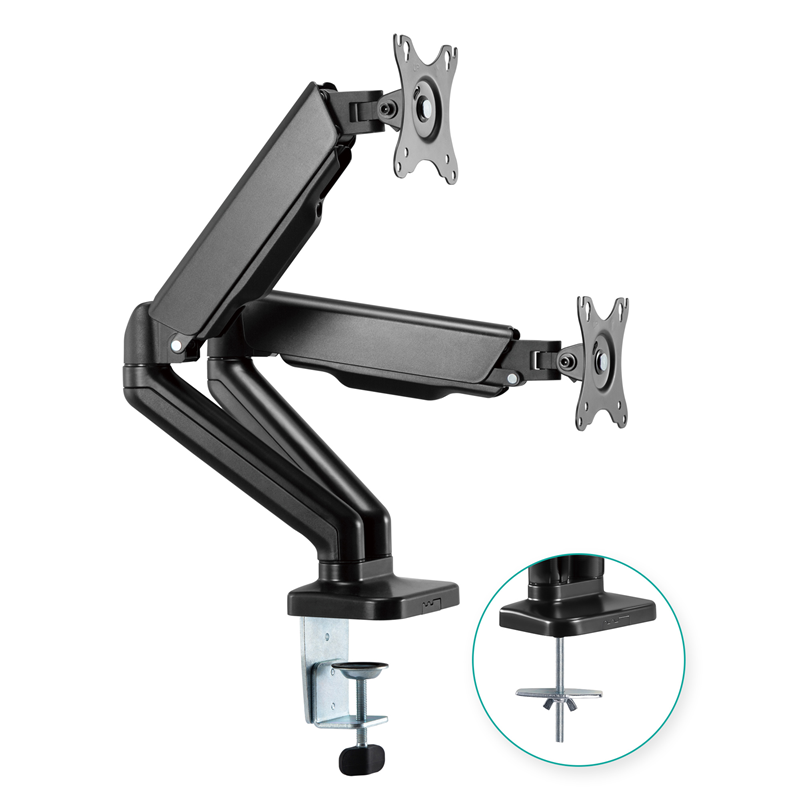 mbeat® activiva ErgoLife Dual Monitor Screen Steel Gas Spring Monitor Arm Built-in Spring Tension Cable Management Net Weight	4kg (LS)