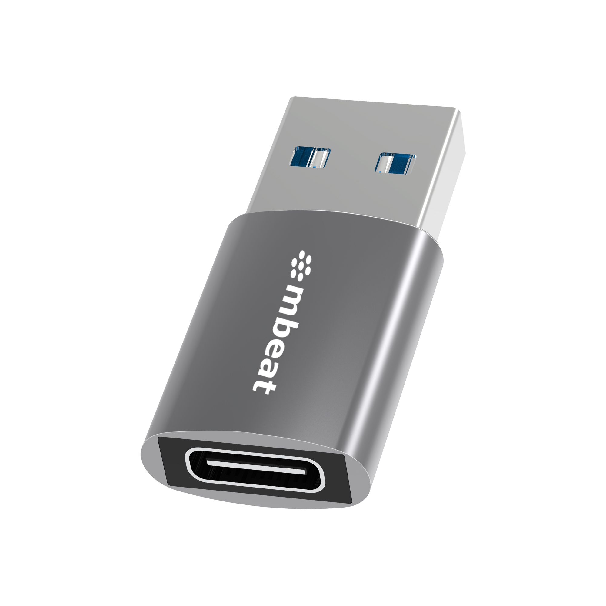 mbeat® Elite USB 3.0 (Male) to USB-C (Female) Adapter -  Converts USB-C device to Any Computers, Laptops with USB-A port, USB 3.0 5Gbps - Space Grey