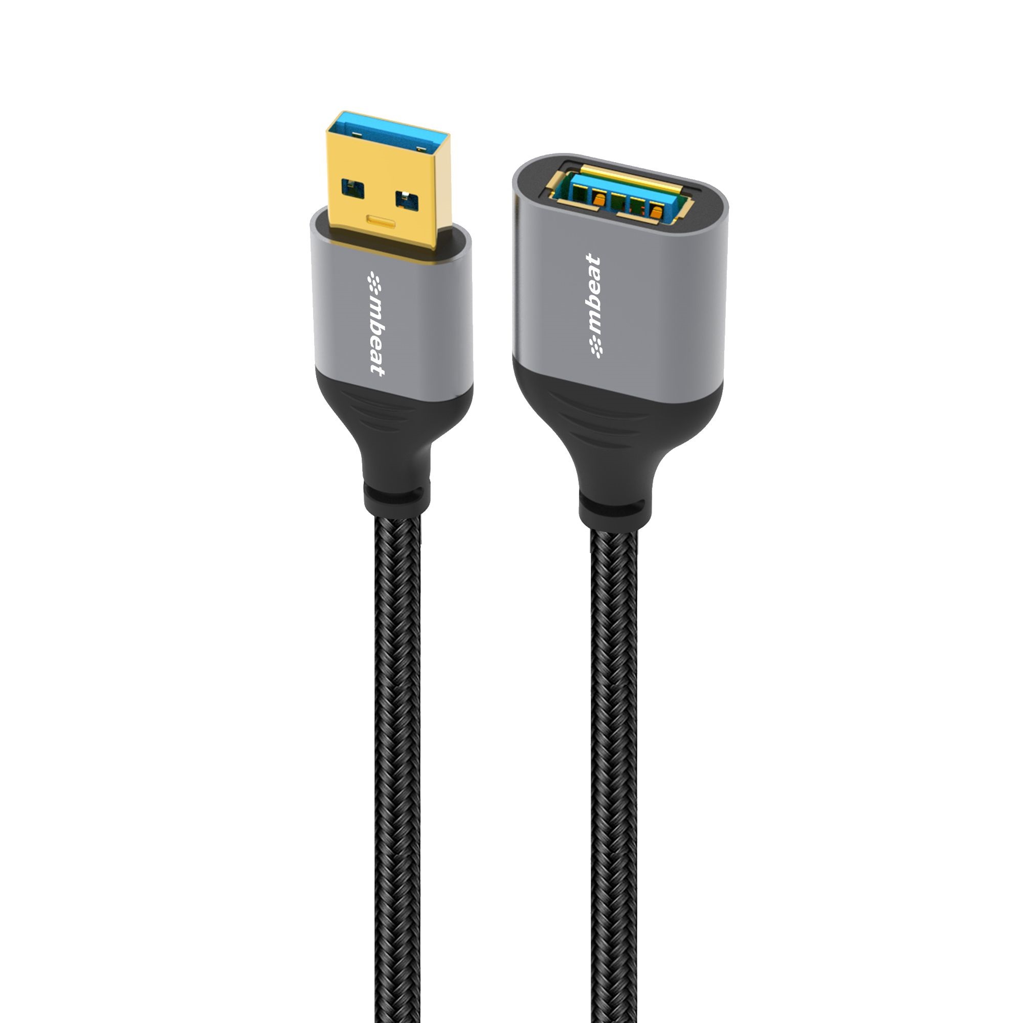 mbeat® Tough Link 1.8m USB 3.0 to USB 3.0 Extension Cable  Plug-and-Play Adaptive Practicality Speed: 5Gbps Package Weight: 96g