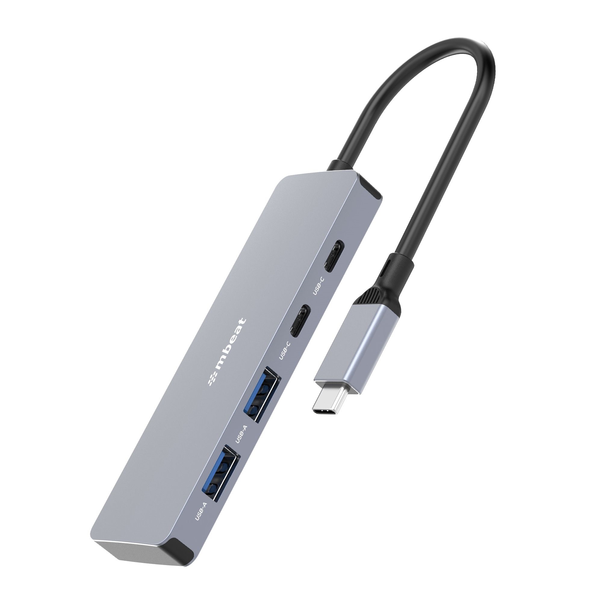 (LS) mbeat® Elite 4-Port 10Gbps USB-C Gen 2 Hub (2A+2C)  Blazing Fast Gen 2 Speeds  Versatile USB Connectivity  Effortless Data Expansion  Weight: 67g