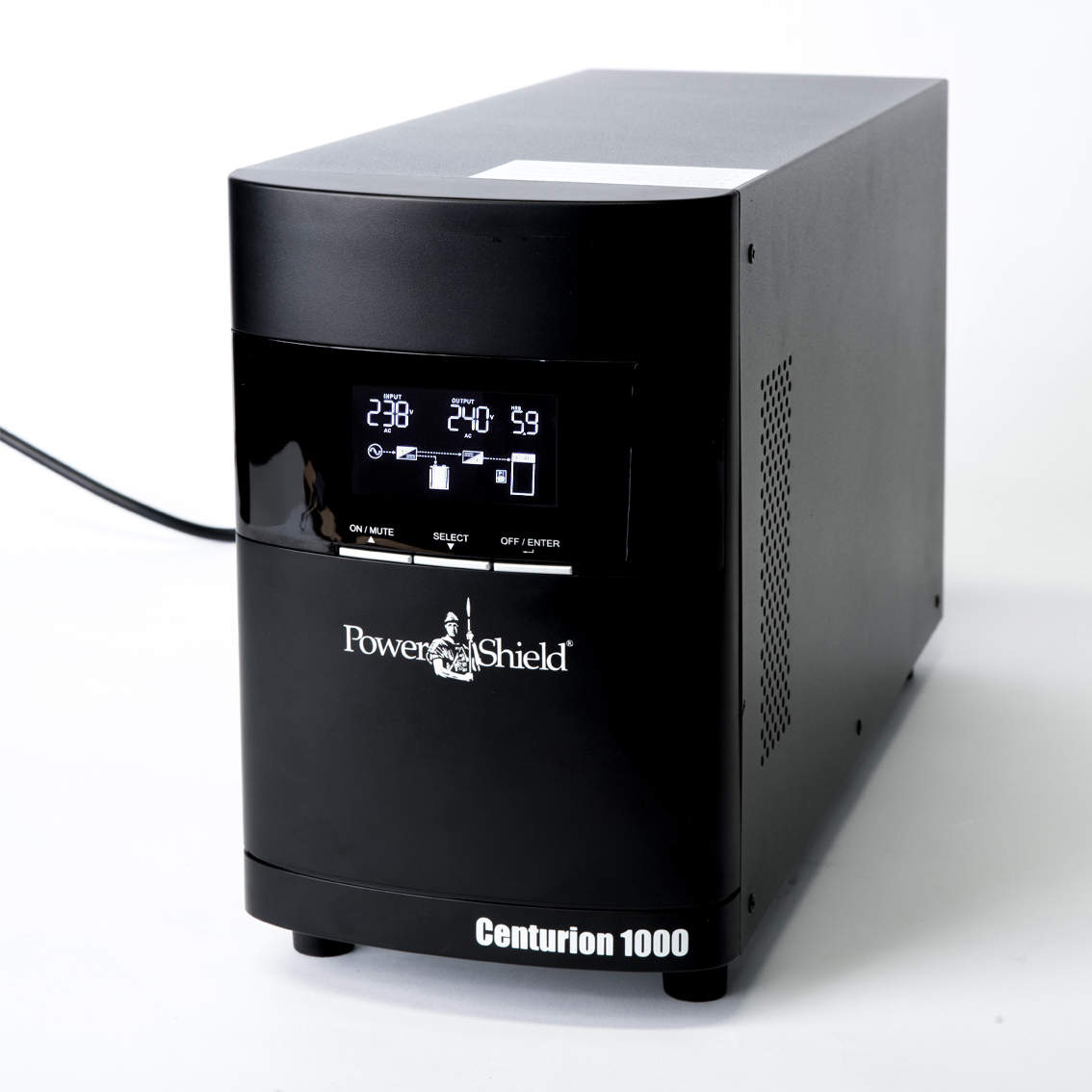 PowerShield Centurion Tower UPS 1000VA/900W, 10A input, 2 AUS sockets, 10A, C13 x 2, 2-year warranty