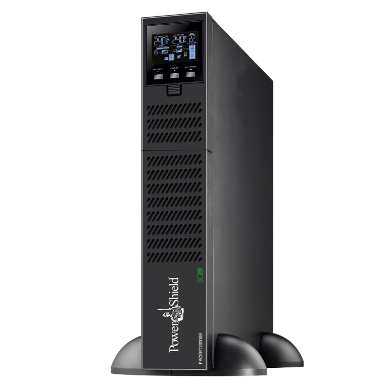PowerShield Centurion RT 2000VA/1800W Short Base - 10Amp, True Online Double Conversion Rack/Tower UPS, 3 AUS sockets, 10A, C13 x 5, 2-year warranty