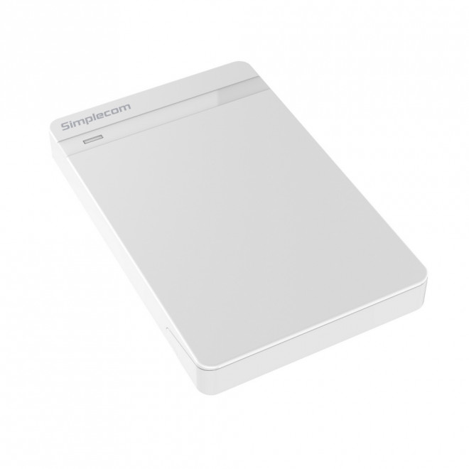 (LS)Simplecom SE203 Tool Free 2.5' SATA HDD SSD to USB 3.0 Hard Drive Enclosure - White Enclosure Super Speed USB3.0 offer Transfer Rates Up To 5Gbps